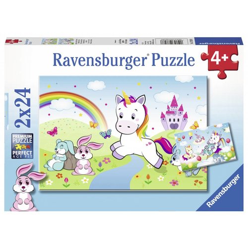  Ravensburger Fairy-tale unicorns - 2 x 24 pieces 