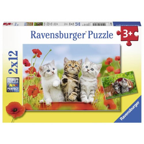  Ravensburger Kittens on a voyage of discovery - 2 x 12 pieces 