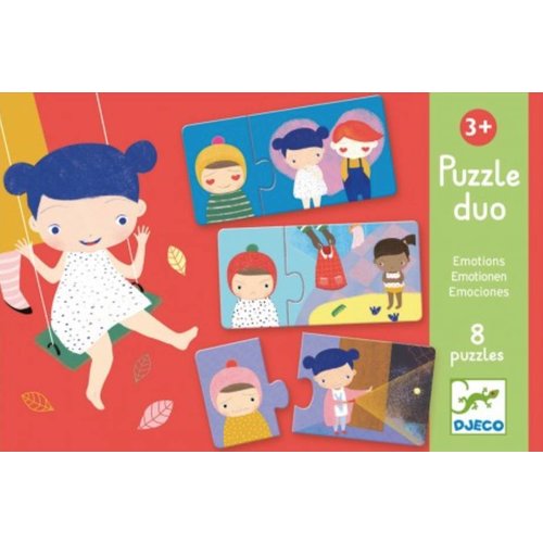  Djeco Duo Puzzle - Emotions - 8 x 2 pièces 