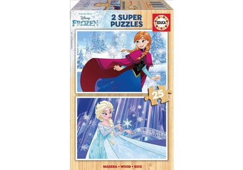  Educa WOOD: Frozen - 2 x 25 pieces 