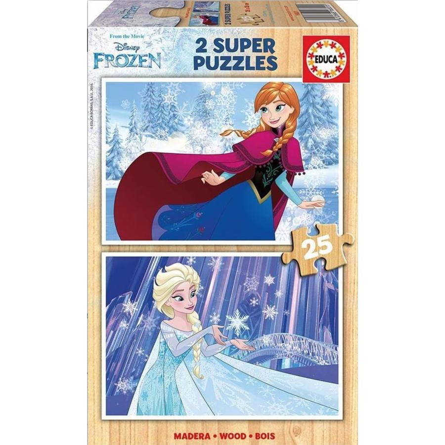 WOOD: Frozen - 2 puzzles van 25 pieces-1