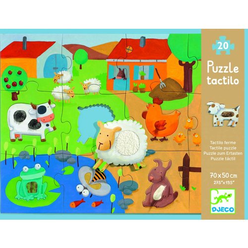  Djeco Feel Puzzle Ferme - 12 pièces 