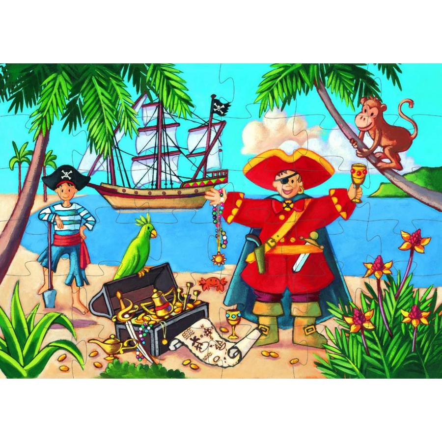 Le pirate et son trésor - puzzle de 36 pièces-2