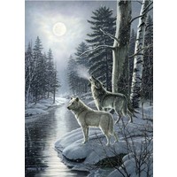 thumb-Wolves by Moonlight - puzzle of 1000 pieces-1