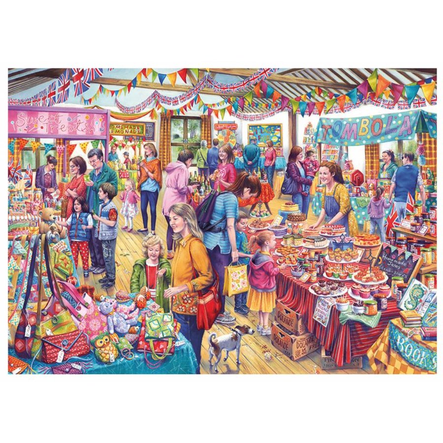 Village Tombola - jigsaw puzzle of 1000 pieces-1