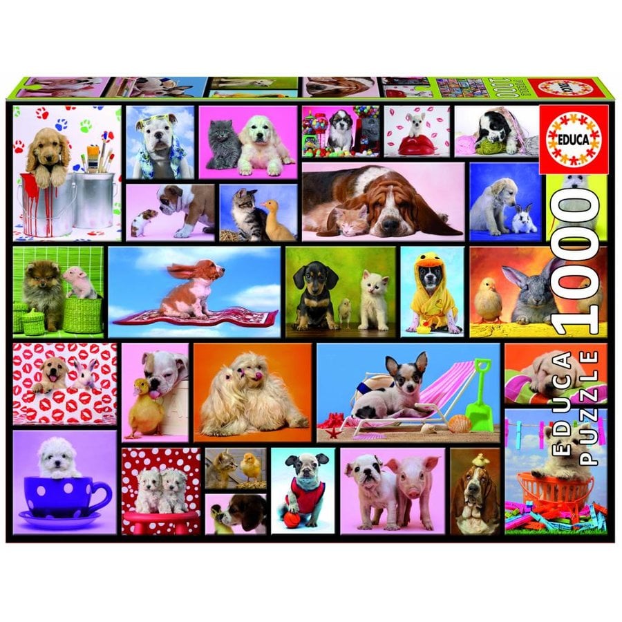 Funny animals - puzzle of 1000 pieces-2