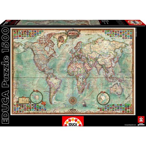  Educa World map - 1500 pieces 