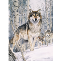 thumb-Les loups en chasse - puzzle de 1000 pièces-1