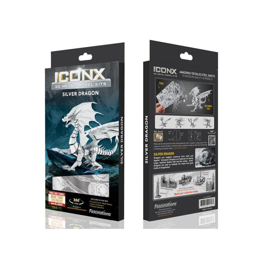 Silver Dragon - Iconx 3D puzzel-2