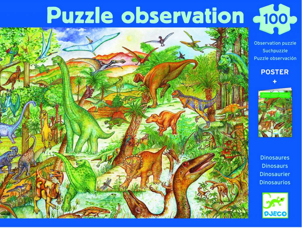 Puzzle Djeco 5 ans Dinosaures 100 pièces - 13,90€