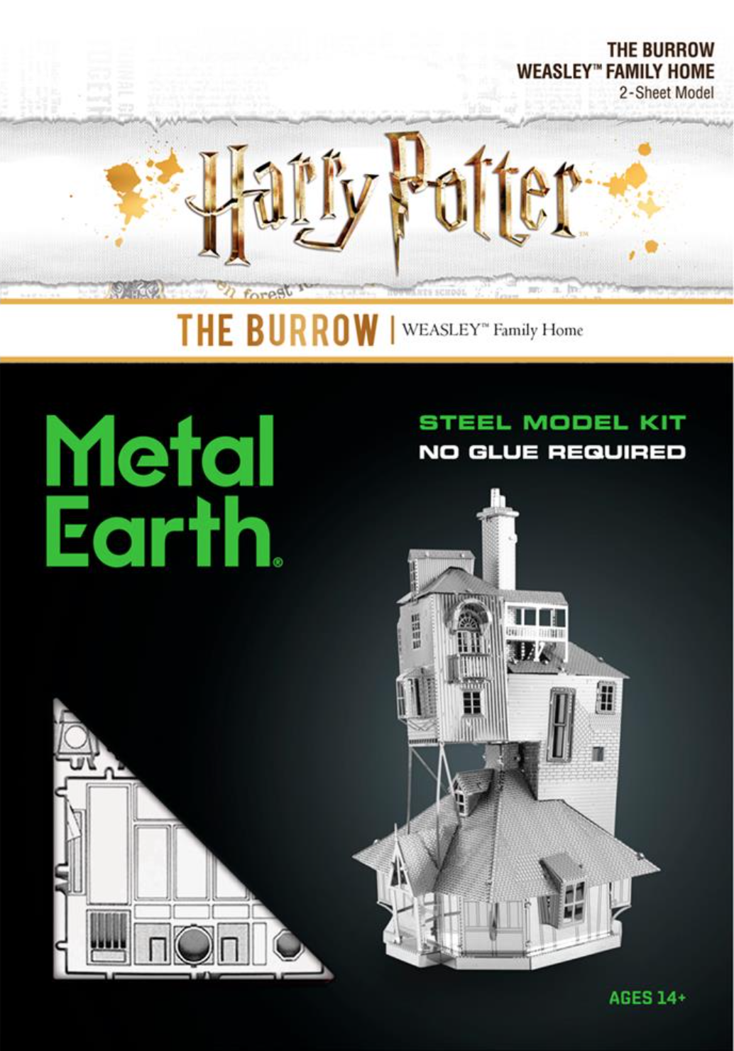 Fascinations Metal Earth 3D Metal Model Kits - Harry Potter Set of 5 - The  Burrow - Hogwarts Express Train - Hagrid's Hut - Golden Snitch - Gringotts