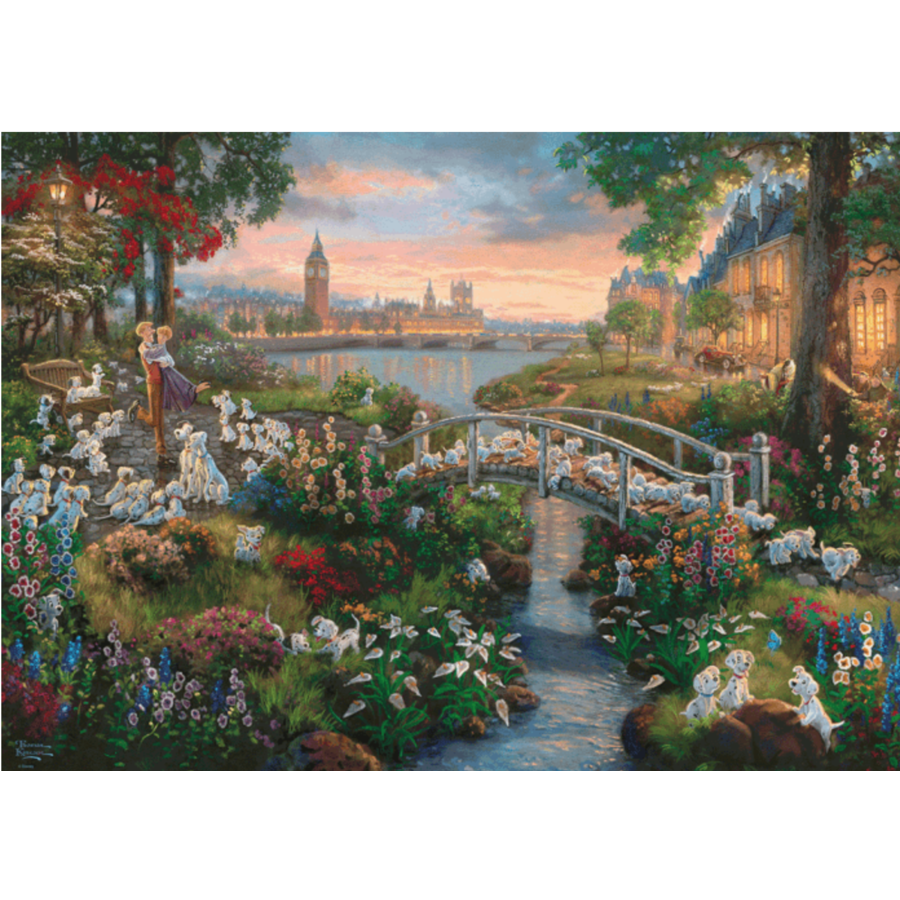 101 dalmatiërs - Thomas Kinkade - puzzel van 1000 stukjes-2