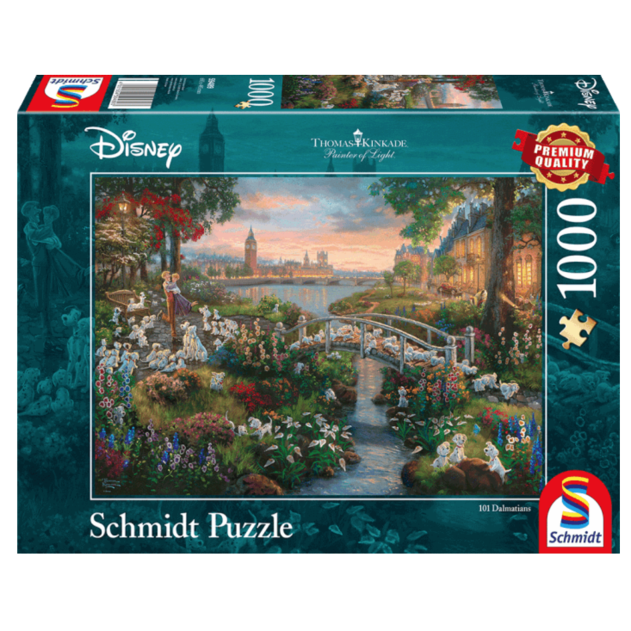 101 dalmatians - Thomas Kinkade - puzzle of 1000 pièces-1