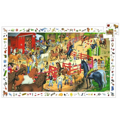  Djeco Hustle and bustle at the equestrian centre - 200 pieces 