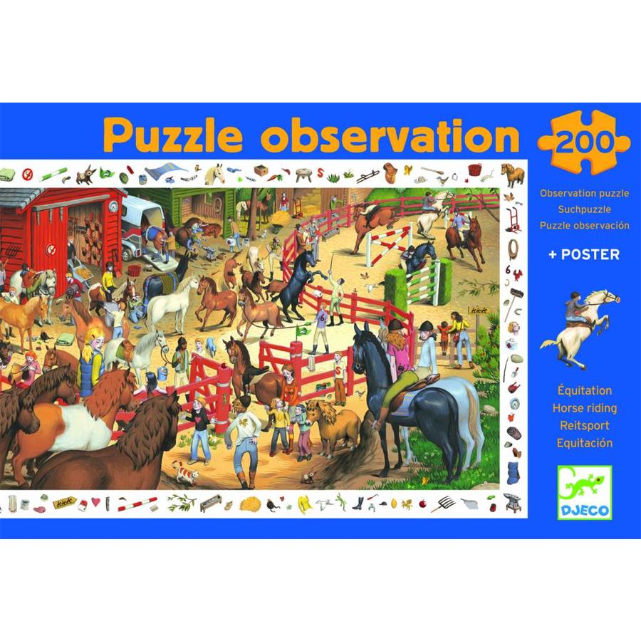 L'agitation au centre équestre - puzzle de 200 pièces-2