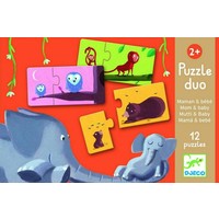 thumb-Puzzel duo - mama en baby - 12 x 2 stukjes-1