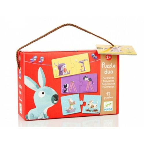 Djeco Puzzle duo - Opposite - 12 x 2 pieces   Djeco Puzzle duo - Opposite - 12 x 2 pieces