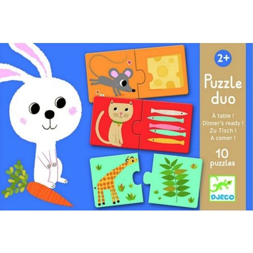  Djeco Duo Puzzle - servi! - 10 x 2 bits 