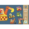 Djeco Puzzel duo - Bewegende auto's - 6 x 2 stukjes