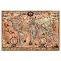 thumb-Carte antique du monde - 1000 pièces-1