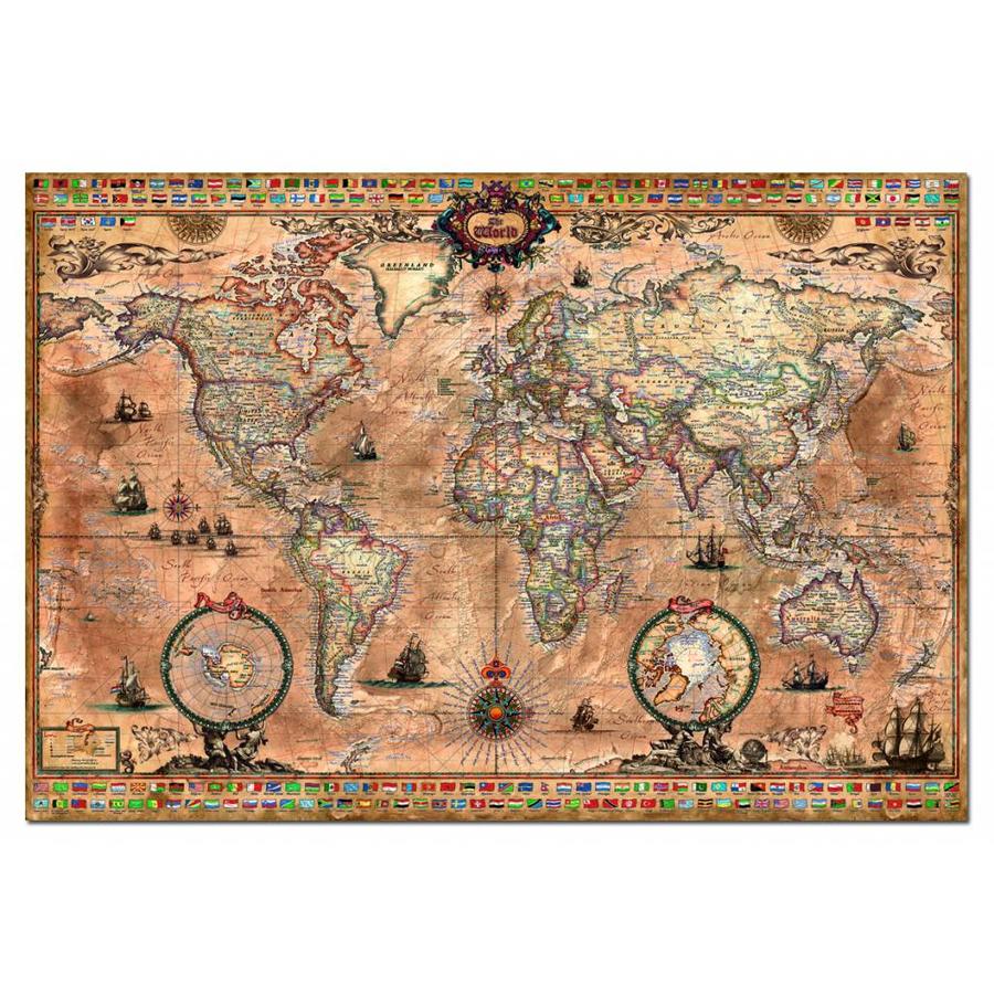 Carte antique du monde - 1000 pièces-1