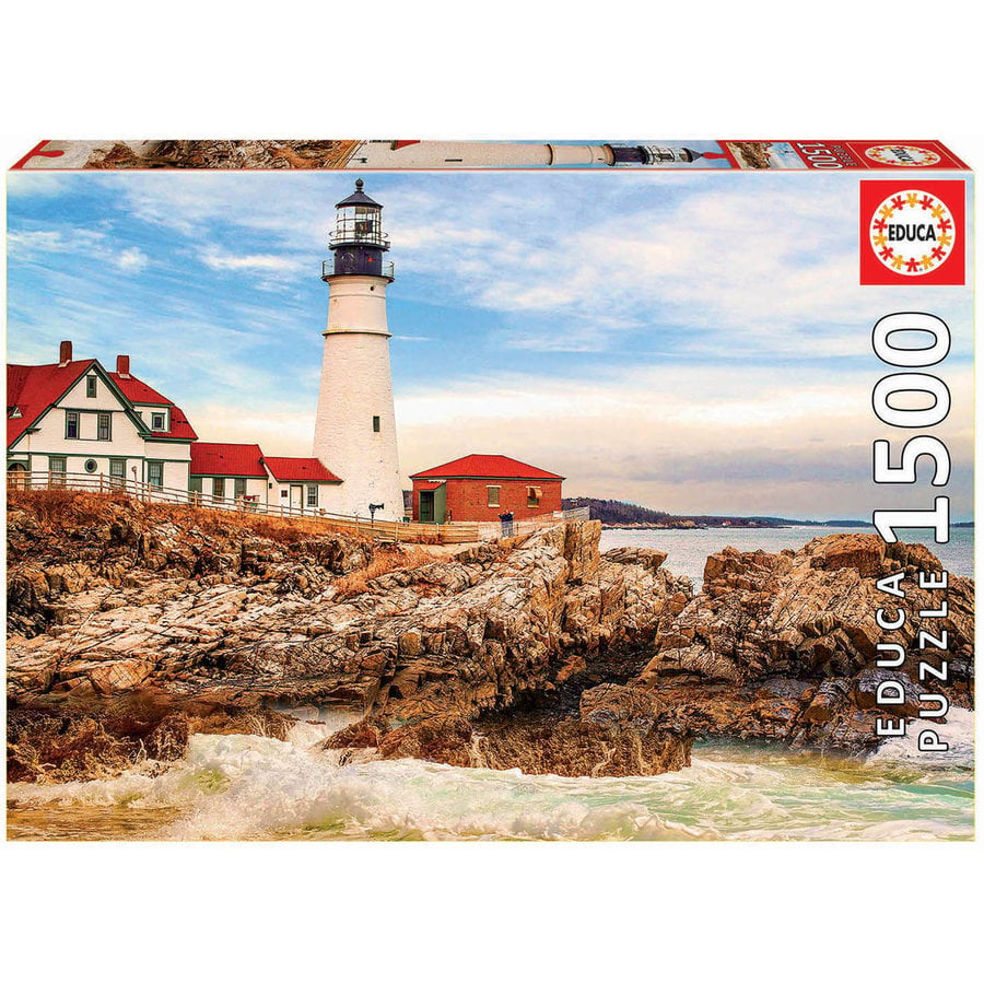 Rocky Lighthouse - jigsaw puzzle of 1500 pieces-2