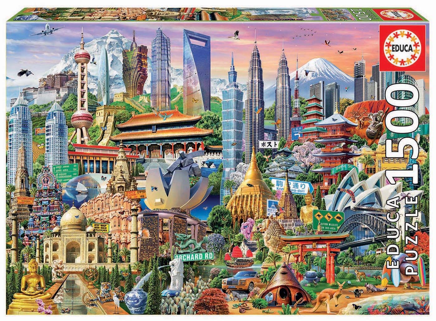 Educa Asia Landmarks - jigsaw puzzle of 1500 pieces