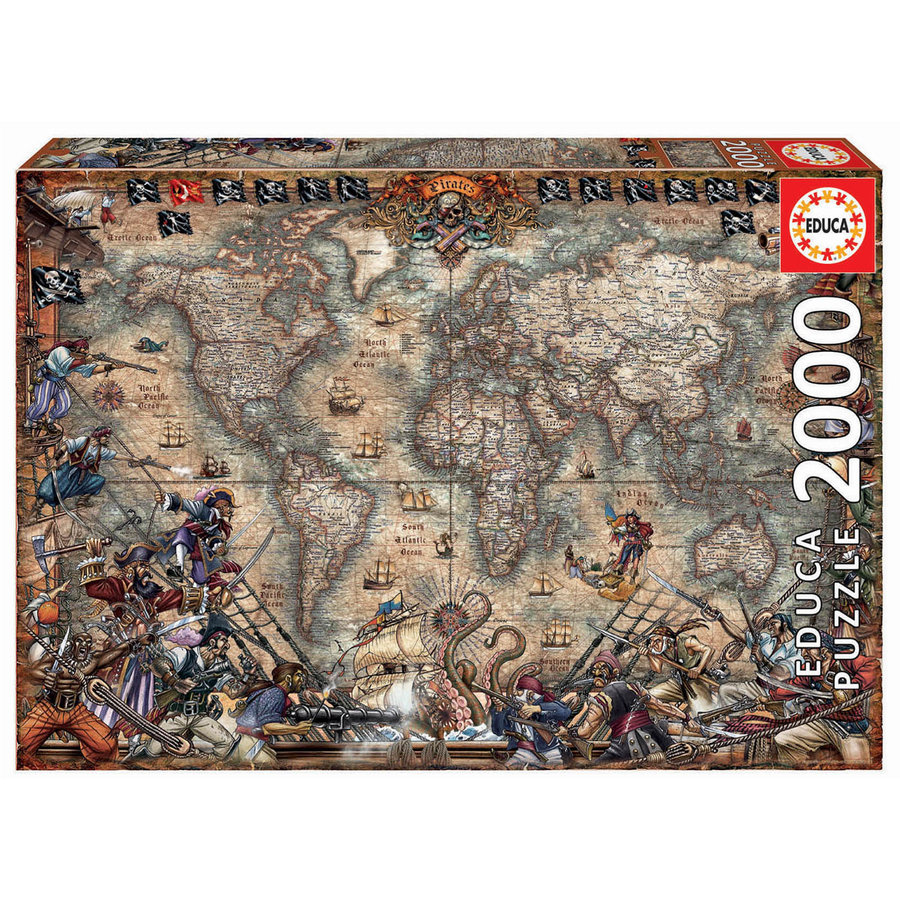 Pirates Map -  jigsaw puzzle of 2000 pieces-2