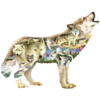 SUNSOUT Meadow Wolf -  jigsaw puzzle of 750 pieces