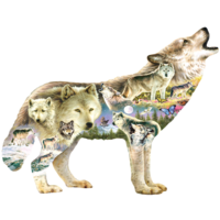 Meadow Wolf -  jigsaw puzzle of 750 pieces