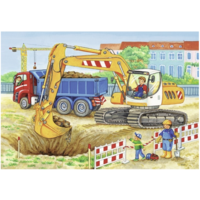 thumb-Chantier et ferme  - 2 puzzles de 12 pièces-2