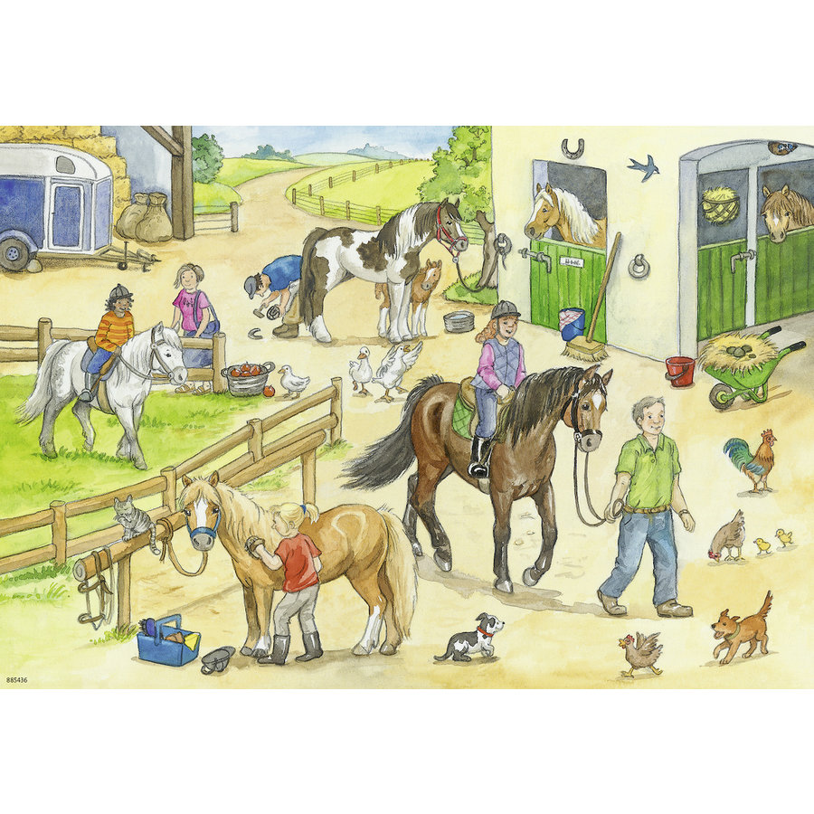 At the equestrian center - 2 puzzles of 24 pieces-2