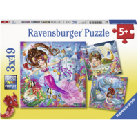 Charming sirens   - 3 puzzles of 49 pieces