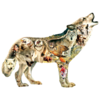 SUNSOUT Native American Wolf -  jigsaw puzzle of 750 pieces