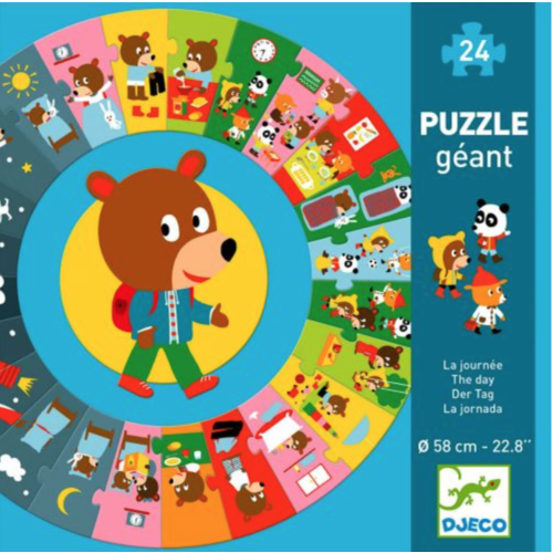  Djeco The day - round puzzle of 24 pieces 