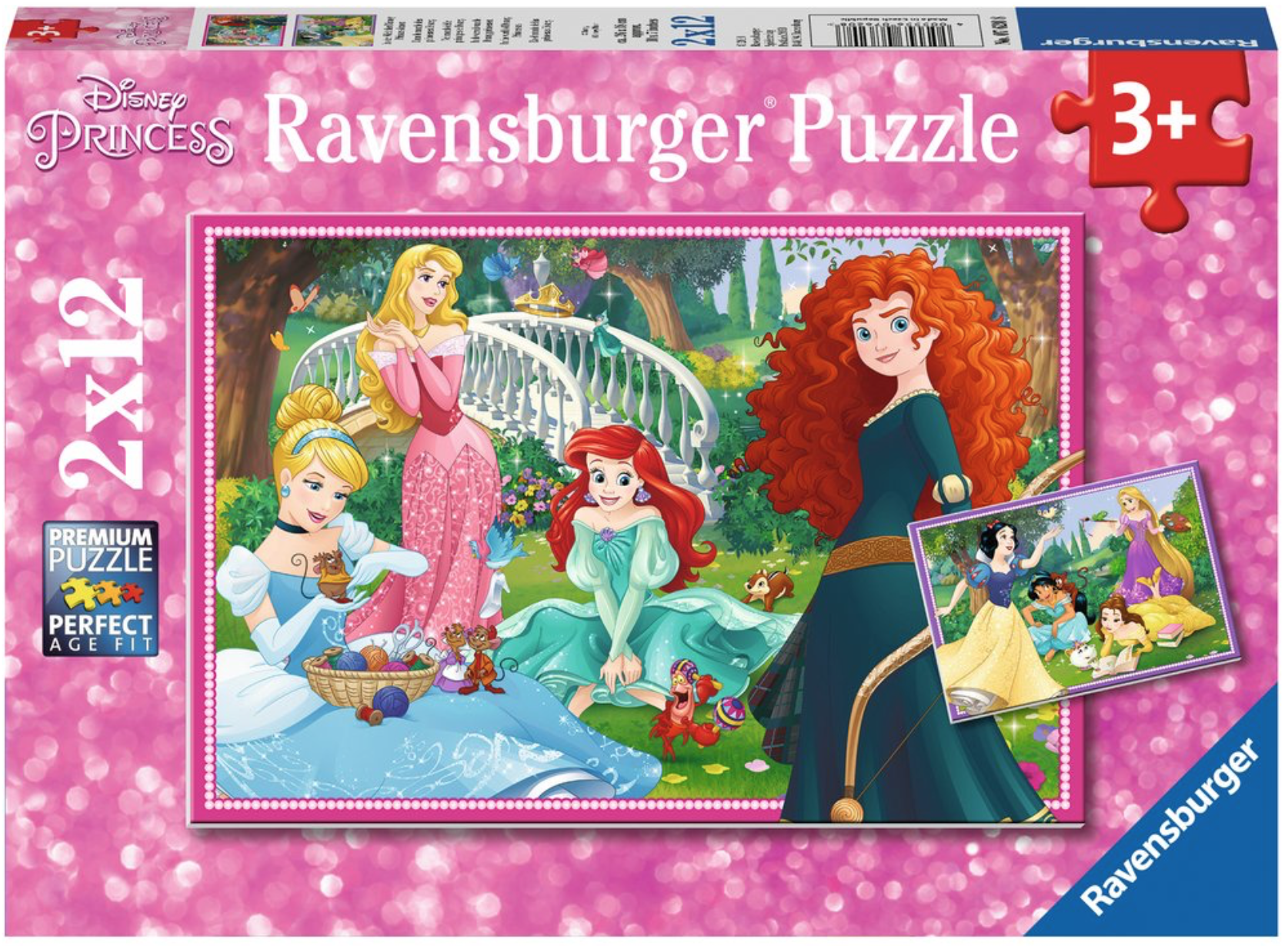 Ravensburger - Puzzle Enfant - 2 Puzzles 24 pièces - Les princesses réunies  - Disney Princesses - Fille ou garçon dès 4 ans - Puzzle de qualité