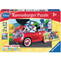 thumb-Mickey Mouse - 2 puzzels van 12 stukjes-1