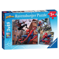 thumb-Spiderman  - 3 puzzels van 49 stukjes-1