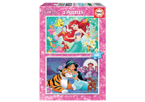  Educa Disney princesses - Ariel and Jasmine - 2 x 48 pieces 