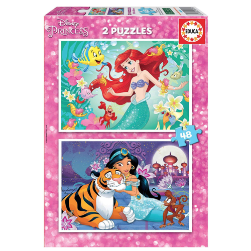  Educa Disney princesses - Ariel and Jasmine - 2 x 48 pieces 