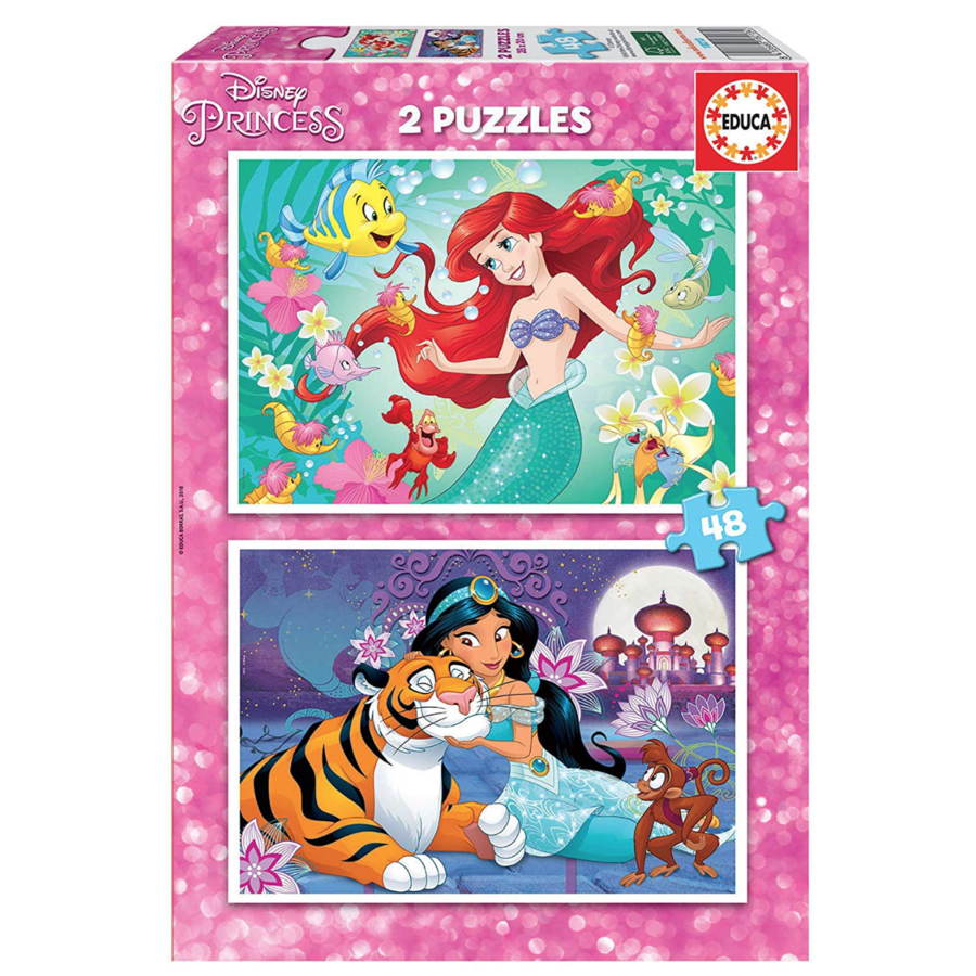 Princesses Disney - Ariel et Jasmin - 2 x 48 pièces-1