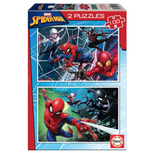 Puzzle de 50 à 150 pièces : 4 puzzles : Spiderman - Educa - Rue des Puzzles