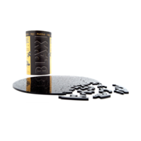 thumb-Puzzle Double Black - Double-sided Round Jigsaw puzzle Acrylic glass - 88 pieces-3