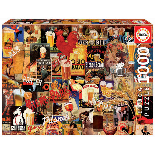  Educa Vintage collage of beers - 1000 pieces 