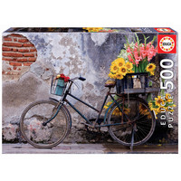 thumb-Bicycle with flowers -  jigsaw puzzle of 500 pieces-1