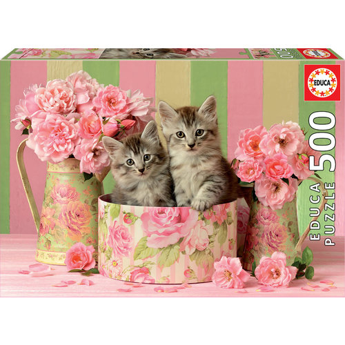  Educa Kittens between the roses - 500 pieces 