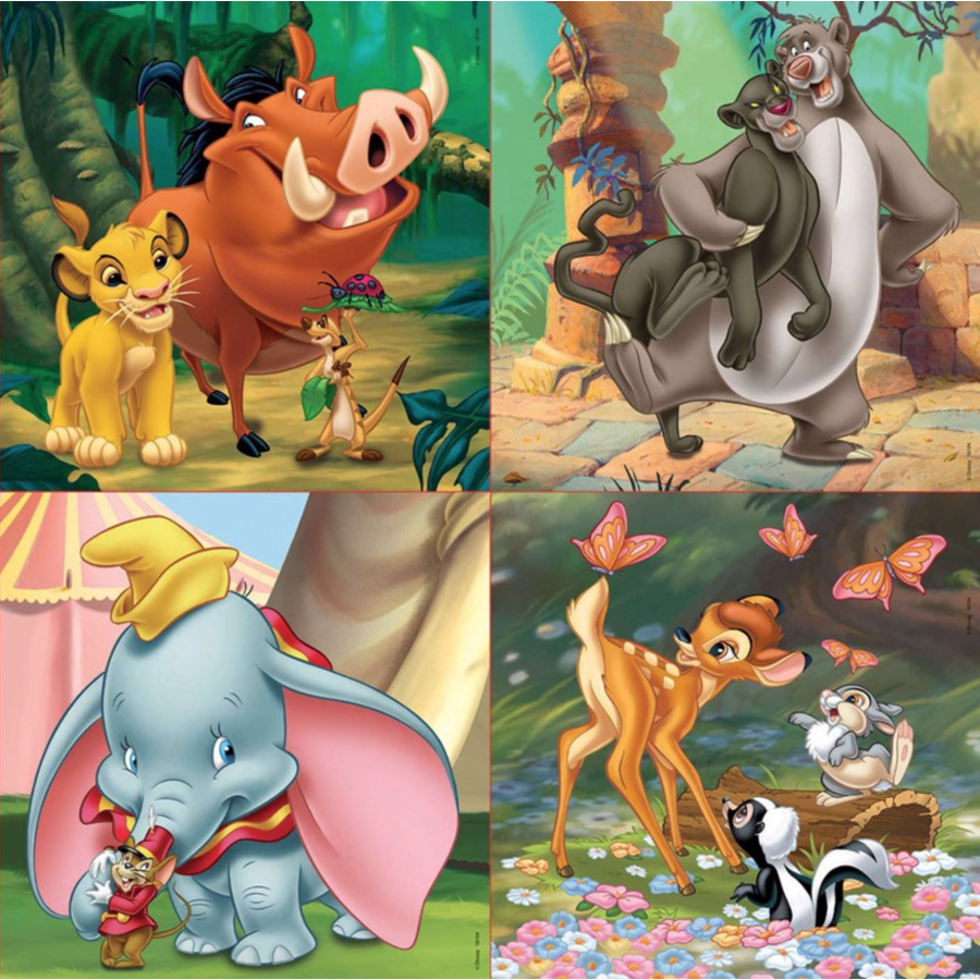 4 puzzles des animaux Disney - 12, 16, 20 et 25 pièces-2