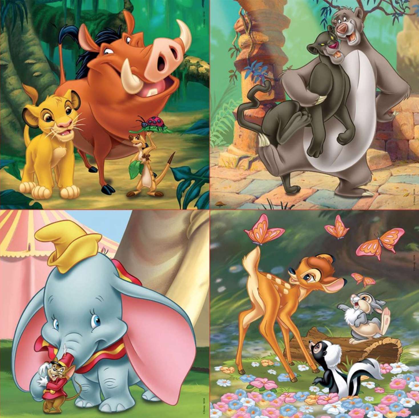 Puzzle de 50 à 150 pièces : 4 puzzles : Classiques Disney - Educa - Rue des  Puzzles