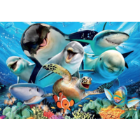 thumb-Underwater selfie - puzzle of 100 pieces-2