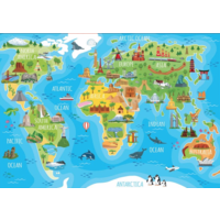 thumb-Monuments world map - puzzle of 150 pieces-2